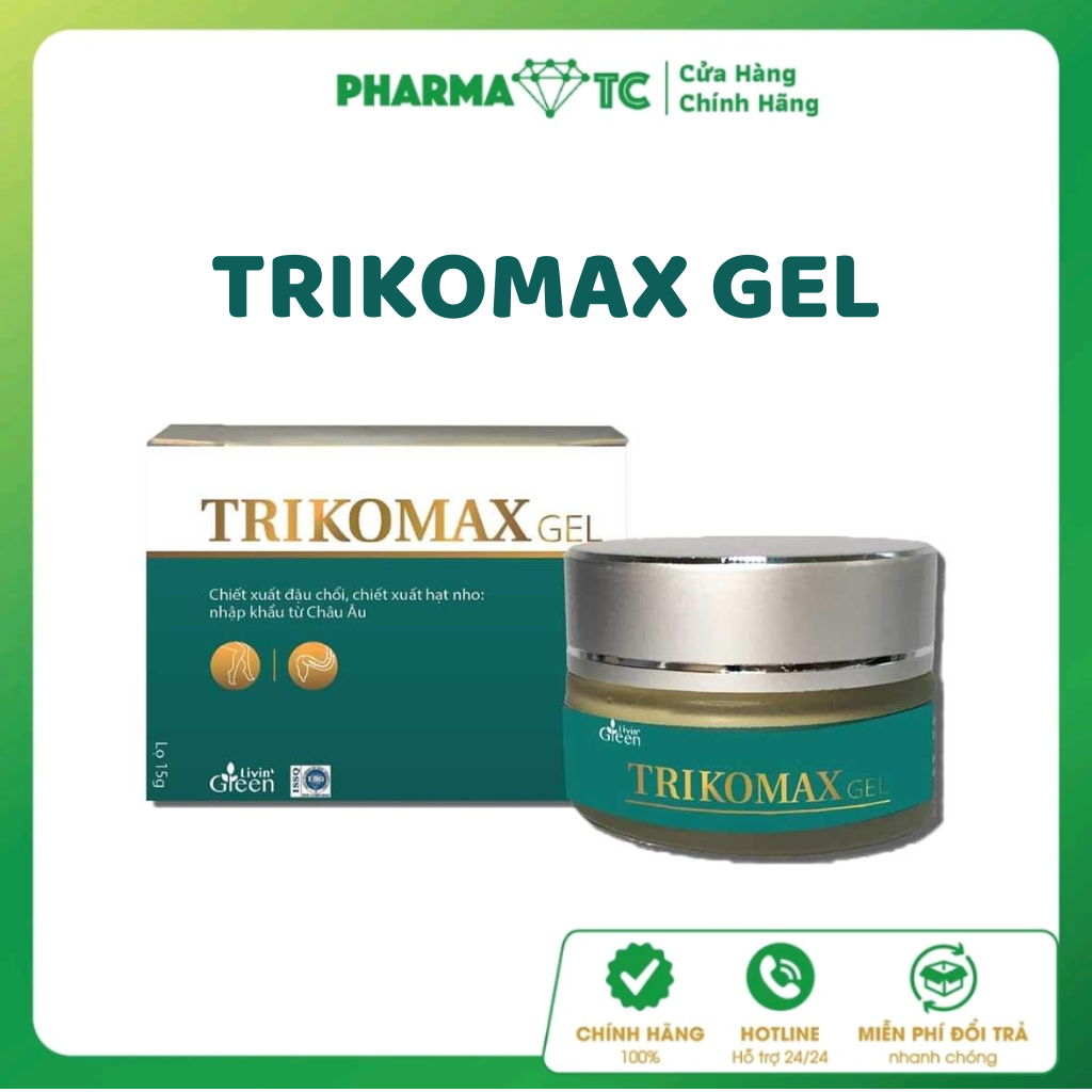 Gel bôi trĩ Trikomax , Hỗ trợ Giảm Triệu Chứng bệnh Trĩ, Xoa dịu búi trĩ, làm teo trĩ
