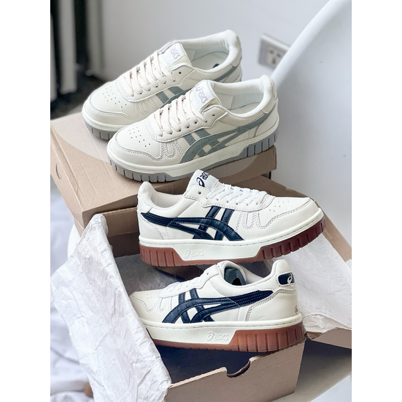 Giày thể thao Asi.c Court Mz Xám Kem Nam Nữ Full Bill Box