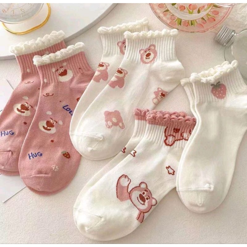 Séc 7 đôi tất gấu cổ ngắn