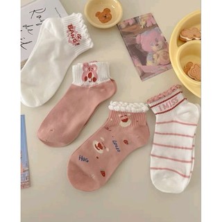 Séc 7 đôi tất gấu cổ ngắn