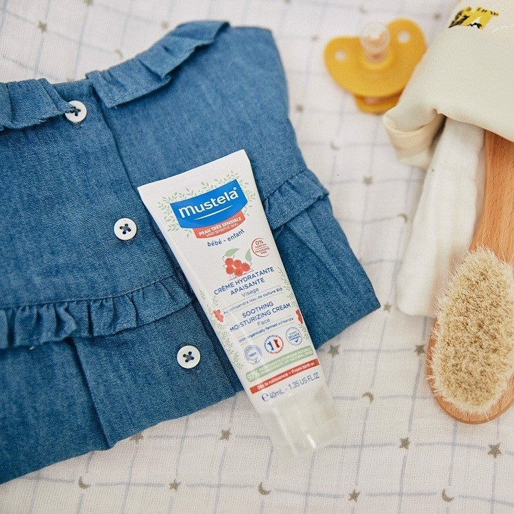 Kem Dưỡng Da Mặt Cho Trẻ Sơ Sinh & Em Bé Mustela cho nhiều loại da 40ml
