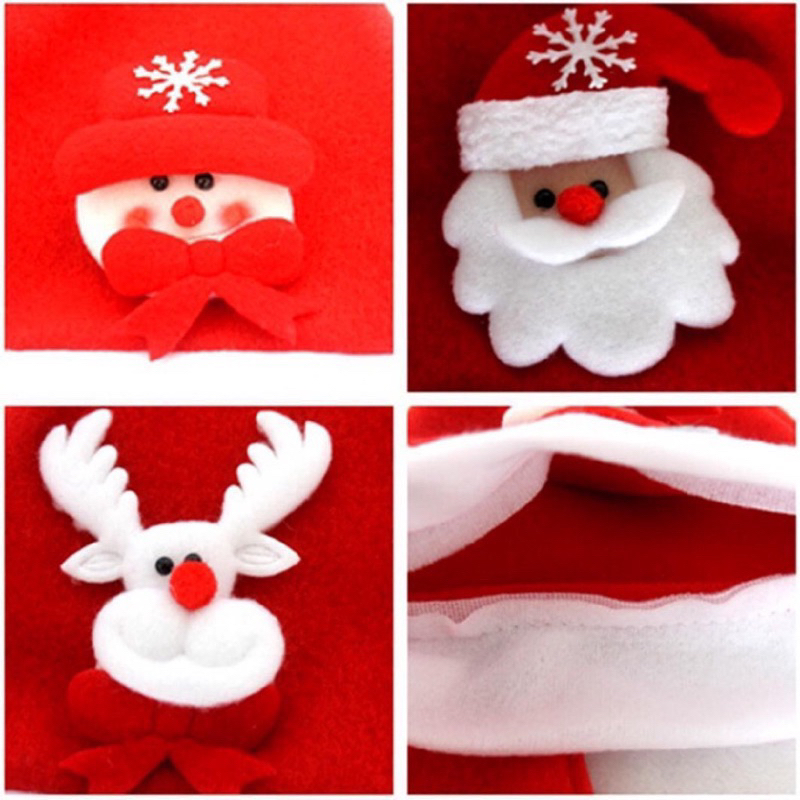 Nón noel có đèn Led phát sáng vải nỉ, mũ ông già noel Người Tuyết Tuần Lộc, Mũ giáng sinh cho trẻ em, người lớn