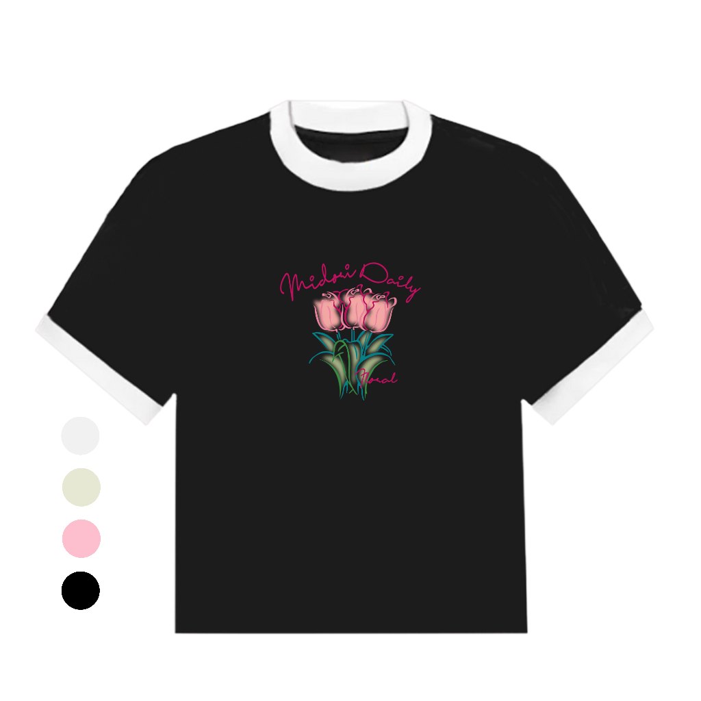 Áo thun Baby Tee DAISY unisex phông Nam Nữ | Local Brand Chính Hãng MIDORI FOR MAN