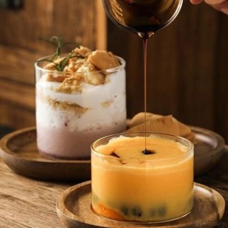 Cốc Pudding thủy tinh, bát nhỏ ăn sữa chua, ngũ cốc, thủy tinh chịu nhiệt cao cấp, trong suốt 250ml