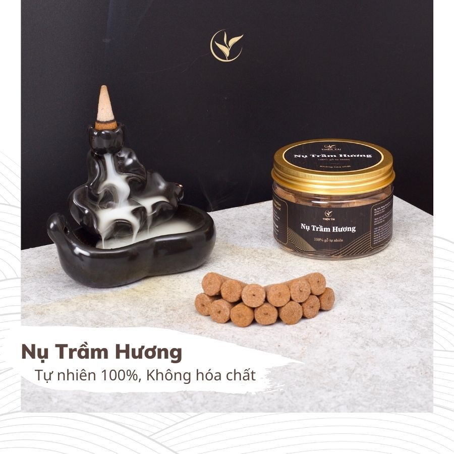 Nụ Trầm Hương Cao Câp tự nhiên 100% không hóa chất chính hãng Thiện Tài Trà - hộp 38 nụ