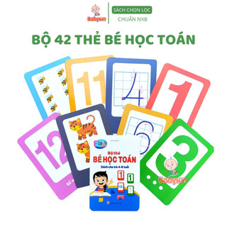 Bộ Thẻ Flashcard Bé Học Toán kích thước 10x15 cm, Giúp bé làm quen với chữ số và phép tính, Thẻ số