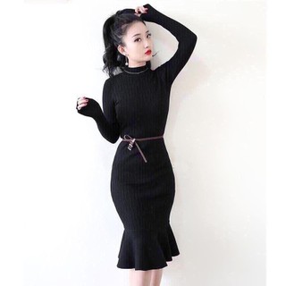 Đầm Len Đuôi Cá Tay Dài 2335 - Hàng Nhập