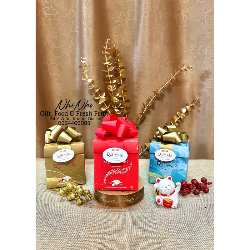 Kẹo Raffesilo Socola bọc dừa Hộp Nơ Đỏ 300g