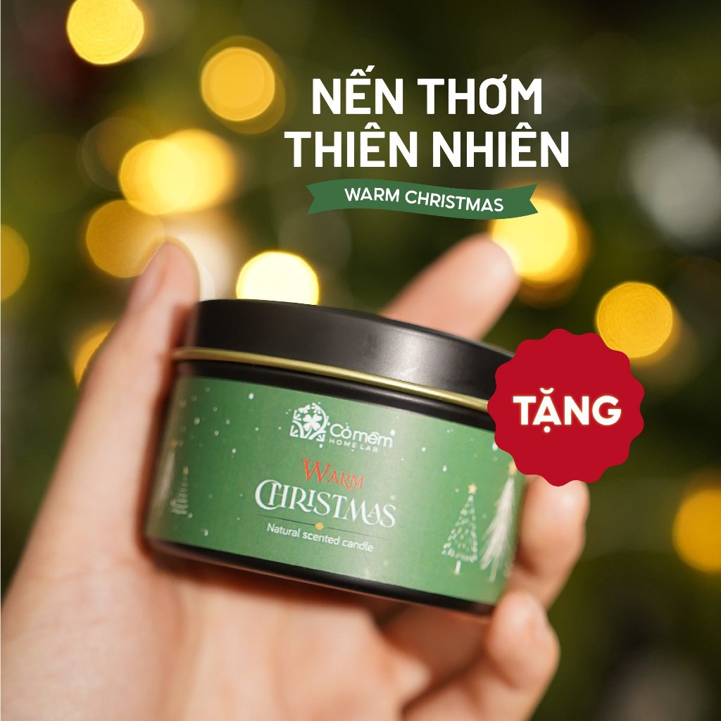 [Màu ngẫu nhiên]Nến thơm thiên nhiên an lành Warm Christmas Cỏ Mềm 60g