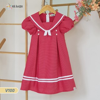 V100 Váy Thuỷ Thủ Trẻ Em Xinh House Phối Viền Cho Bé Gái