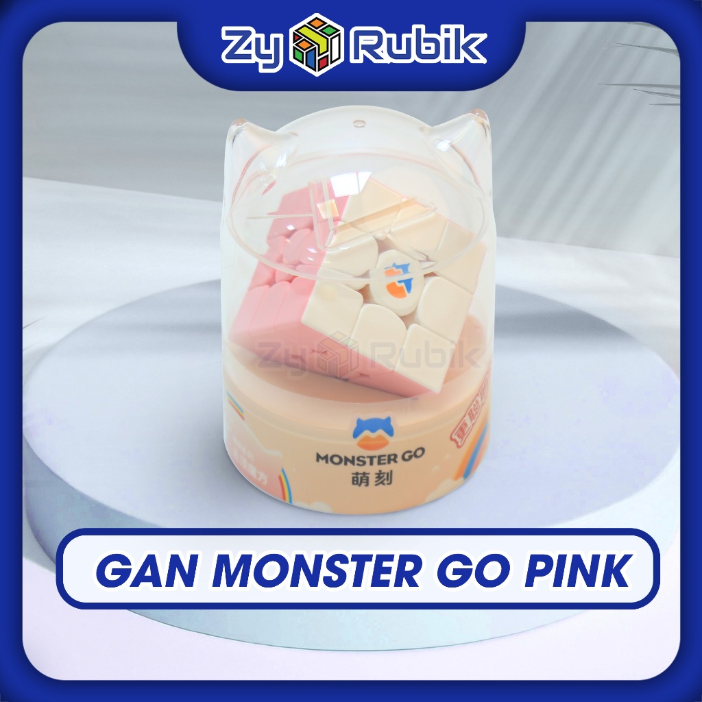 Rubik 3x3x3 GAN Monster Go Cloud Pink (Stickerless hồng) Box Mới - Đồ Chơi Rubik 3 Tầng - ZyO Rubik