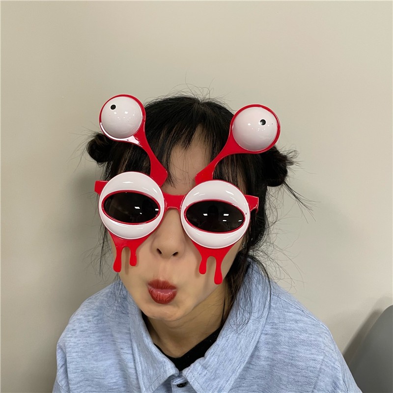 Mắt kinh nhựa hình alien người ngoài hành tinh mắt ốc sên xanh lá/ đỏ
