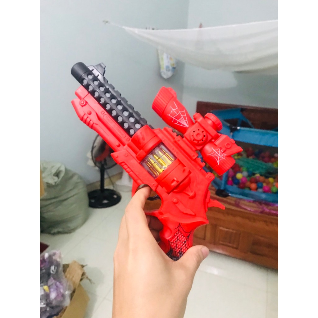 Đồ chơi súng nhựa shotgun chạy pin có đèn phát sáng và âm thanh sống động
