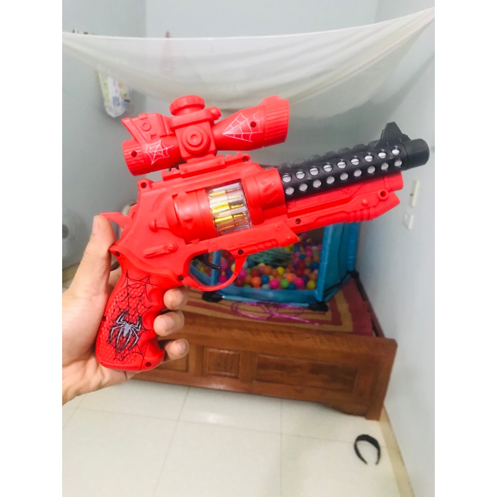 Đồ chơi súng nhựa shotgun chạy pin có đèn phát sáng và âm thanh sống động