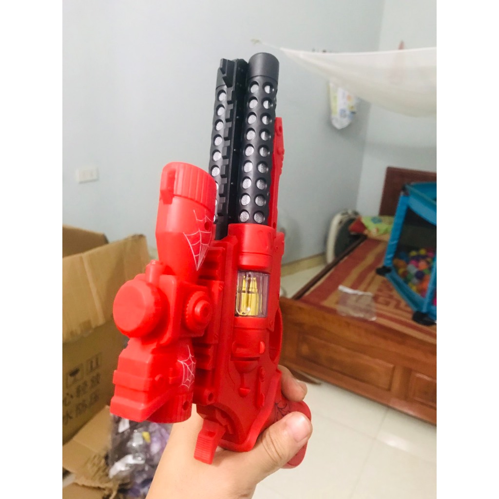Đồ chơi súng nhựa shotgun chạy pin có đèn phát sáng và âm thanh sống động