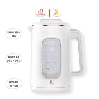 Bình đun nước pha sữa giữ nhiệt Moaz Bebe MB070 1.5L đun sôi khử clo hẹn giờ - Monnie Kids