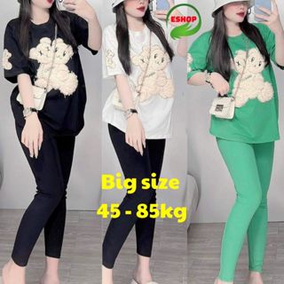 Set Đồ Bộ Nữ Đẹp Bigsize 45-85Kg ESHOP Đồ Mặc Nhà Dễ Thương TOP Set Bộ Xinh Đi Chơi Trung Niên Cho Mẹ D5S9
