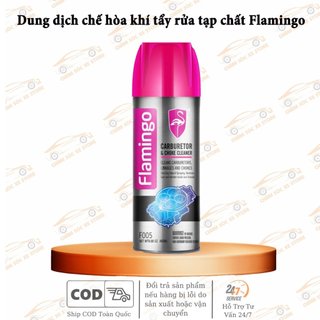 Chai Xịt Vệ Sinh Bộ Chế Hòa Khí Và Bướm Ga Flamingo Carburetor & Choke Cleaner 450ML F005