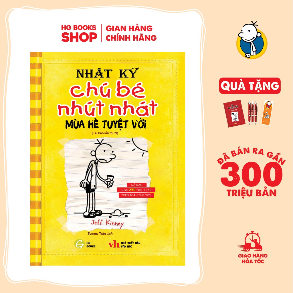 Combo 10 Cuốn (Tập 1 -10) Nhật Ký Chú Bé Nhút Nhát - Diary Of A Wimpy Kid. Phiên Bản Tiếng Việt. Đã Bán 300 Triệu Bản