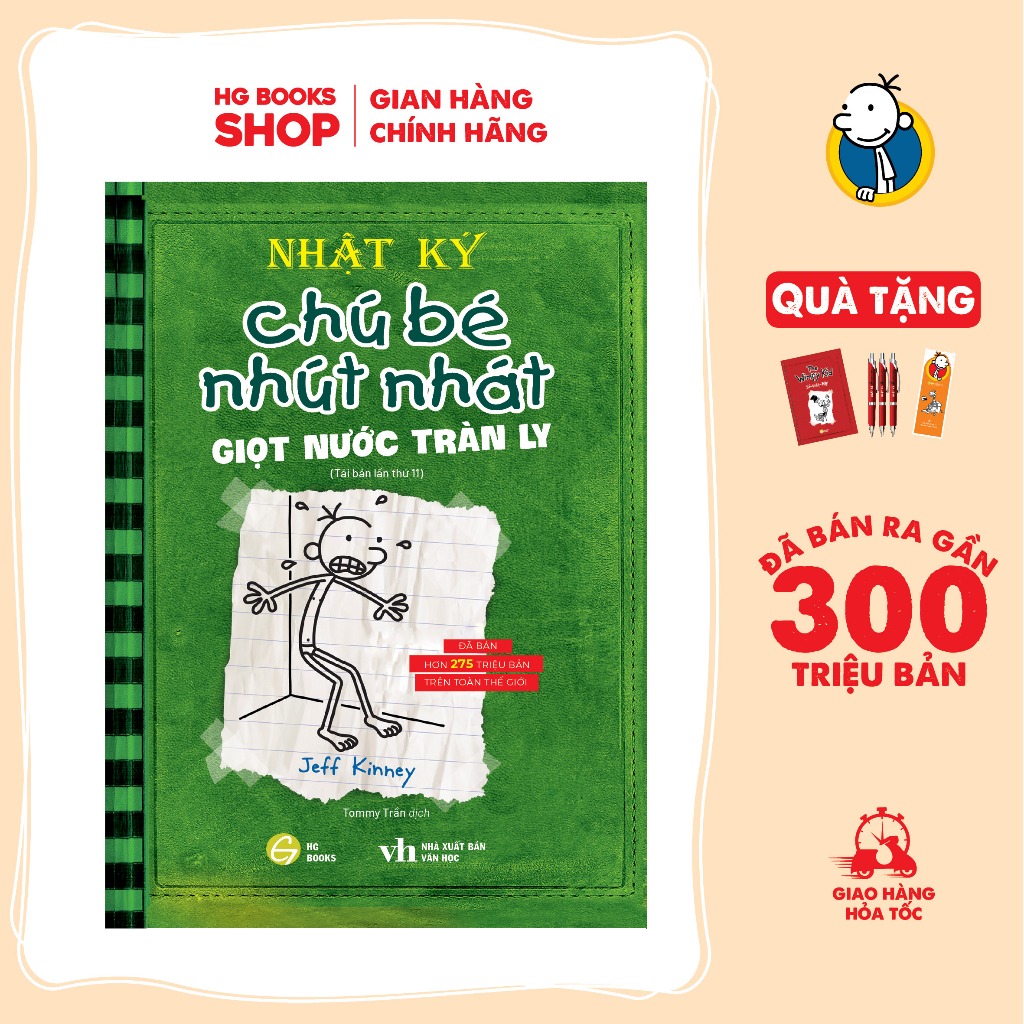 Combo 10 Cuốn (Tập 1 -10) Nhật Ký Chú Bé Nhút Nhát - Diary Of A Wimpy Kid. Phiên Bản Tiếng Việt. Đã Bán 300 Triệu Bản