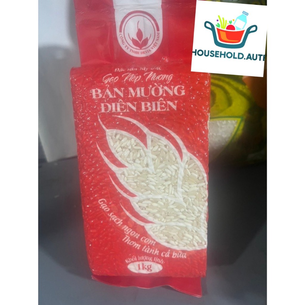 Gạo nếp nương Bản Mường Điện Biên, túi 1kg, hàng mới thơm ngon