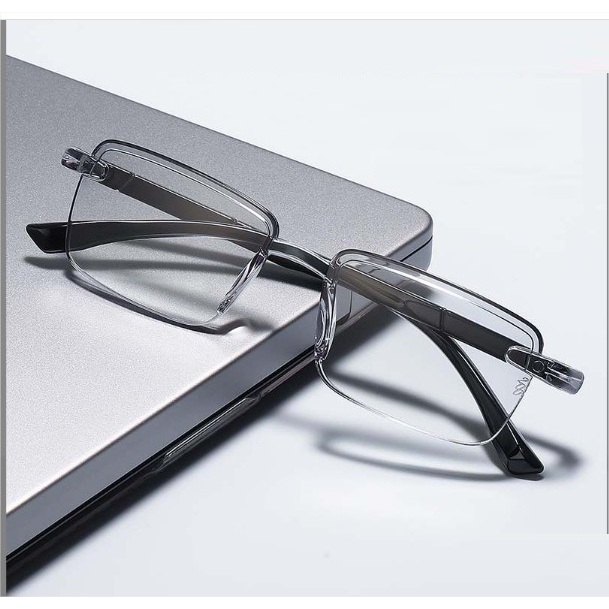 (PD04) Kính lão thị viễn thị không vành siêu nhẹ siêu trong, tròng trong suốt cực rõ và nét siêu xịn