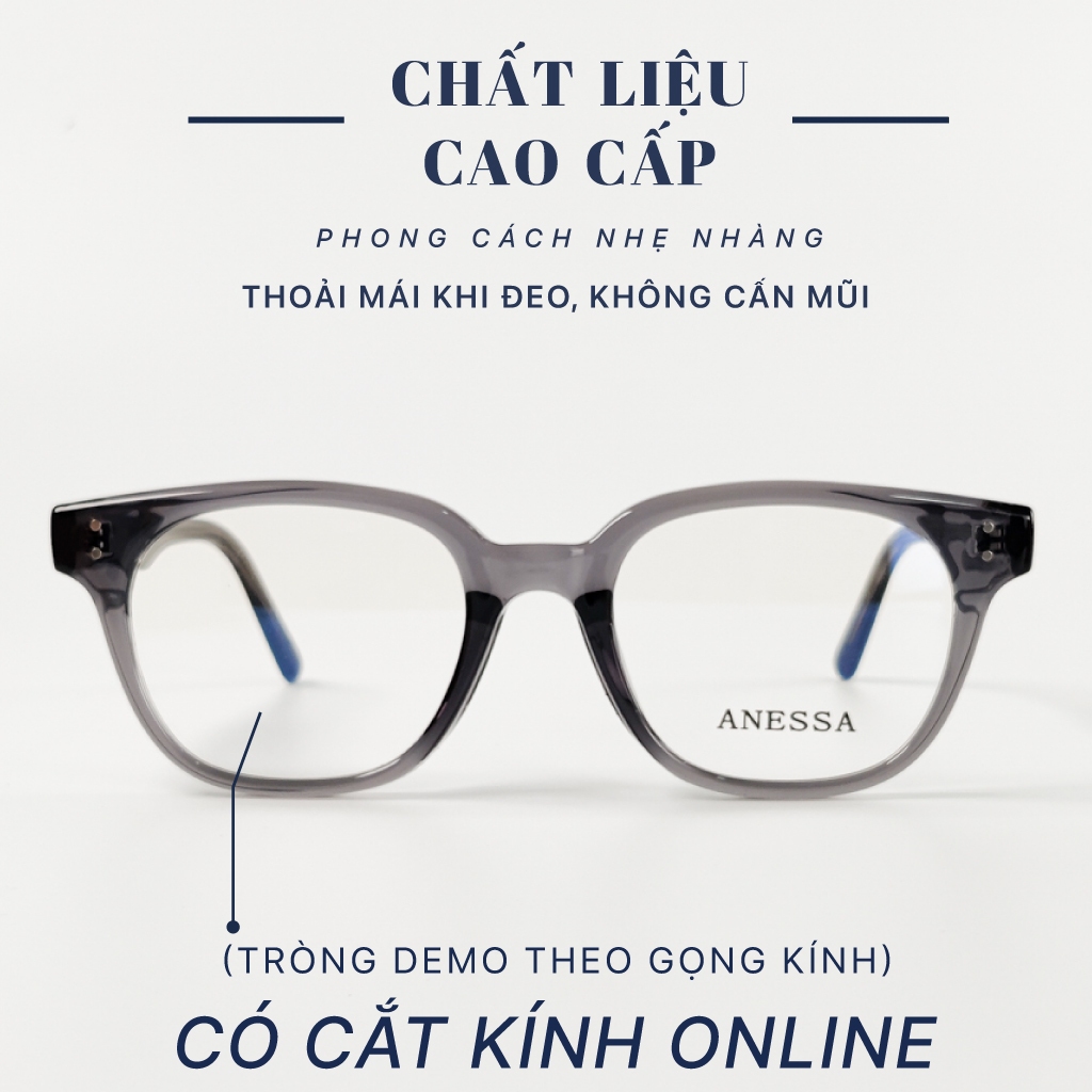 Kính cận nữ nam LB Eyewear 9254 gọng kính vuông chất liệu nhựa cao cấp, càng kính to chắc chắn, thời trang