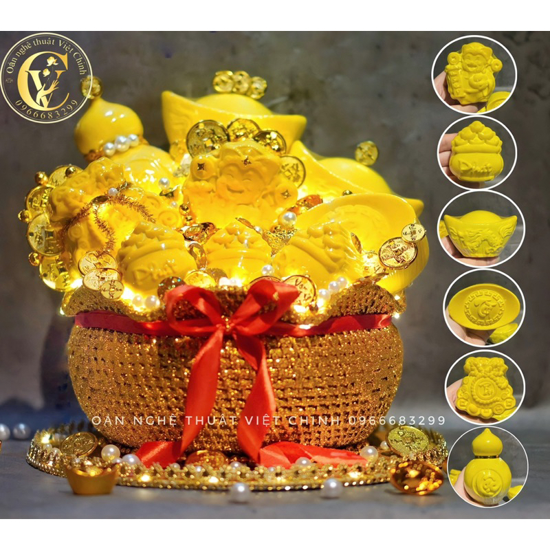 Set tự làm hũ thần tài