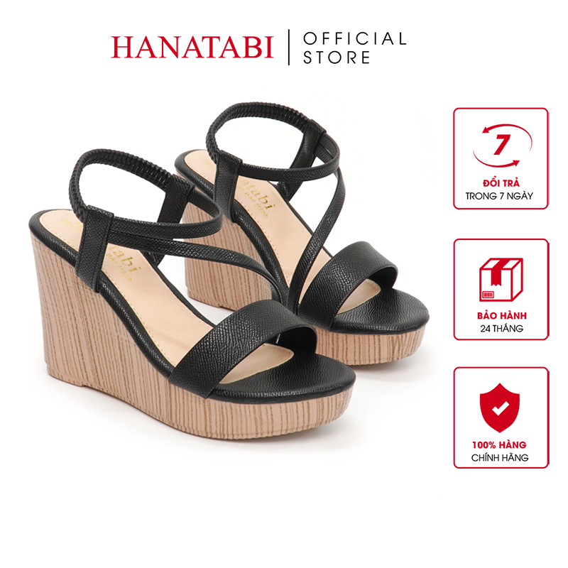 Sandal Nữ Hanatabi Quai Ngang Đế Xuồng Cao 9cm Mã HNSDX9F837