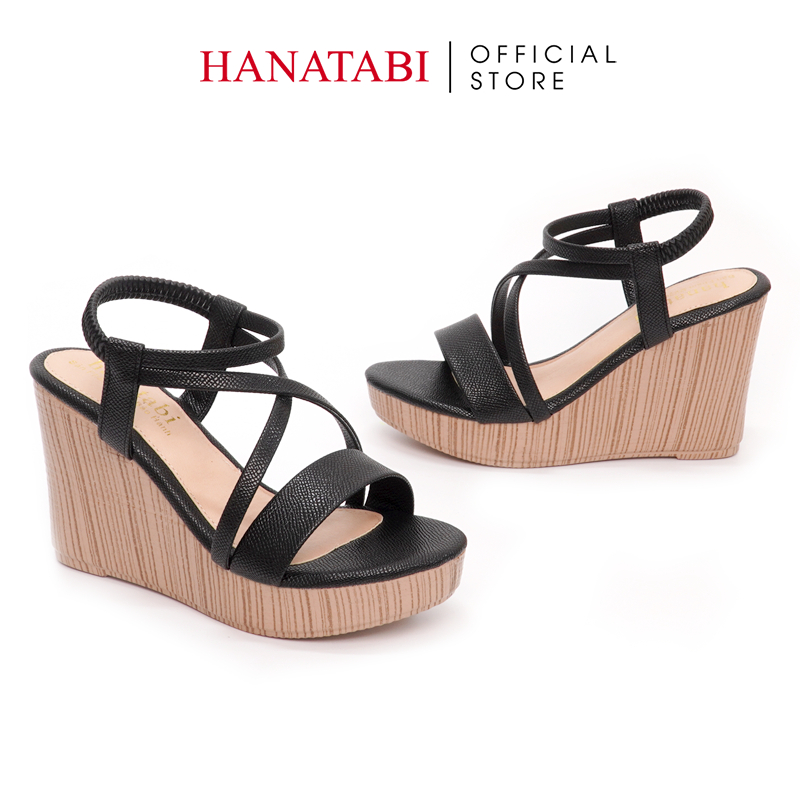 Sandal Nữ Hanatabi Quai Ngang Đế Xuồng Cao 9cm Mã HNSDX9F835