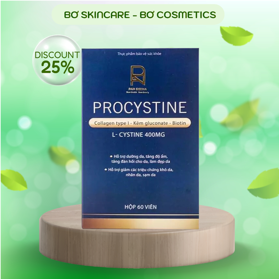 Viên uống dưỡng ẩm và làm đẹp da Procystine ( dạng lọ hoặc vỉ tuỳ theo đợt)