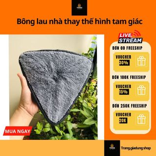 Bông lau nhà thay thế hình tam giác siêu thấm - Miếng lau thay thế tam giác tự vắt