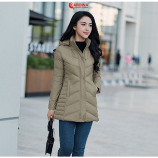 Áo phao lông vũ nữ CARDINA vải gió cao cấp chần lông vũ siêu nhẹ thiết kế cách điệu tôn dáng 3LVL01