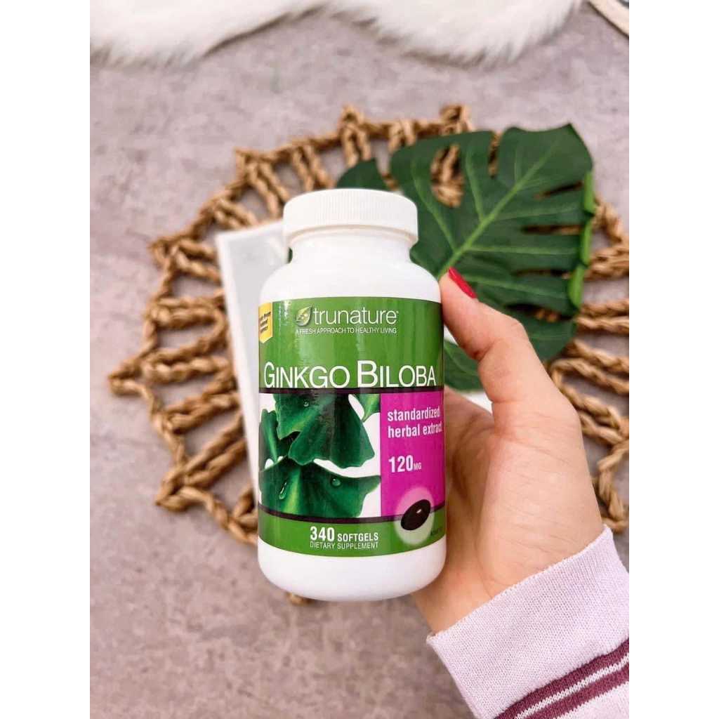 Viên uống bổ não TRUNATURE ginkgo Biloba 120mg của Mỹ 300 viên và 340 viên