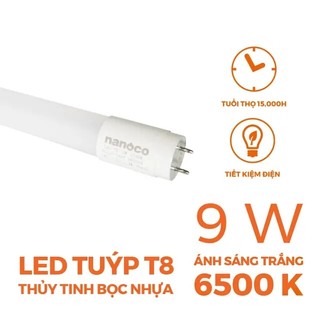  Đèn Tuýp LED 1m2 thủy tinh bọc nhựa Nanoco Chính Hãng -  An Toàn - Siêu Bền - Công suất 9W 18W 22W 