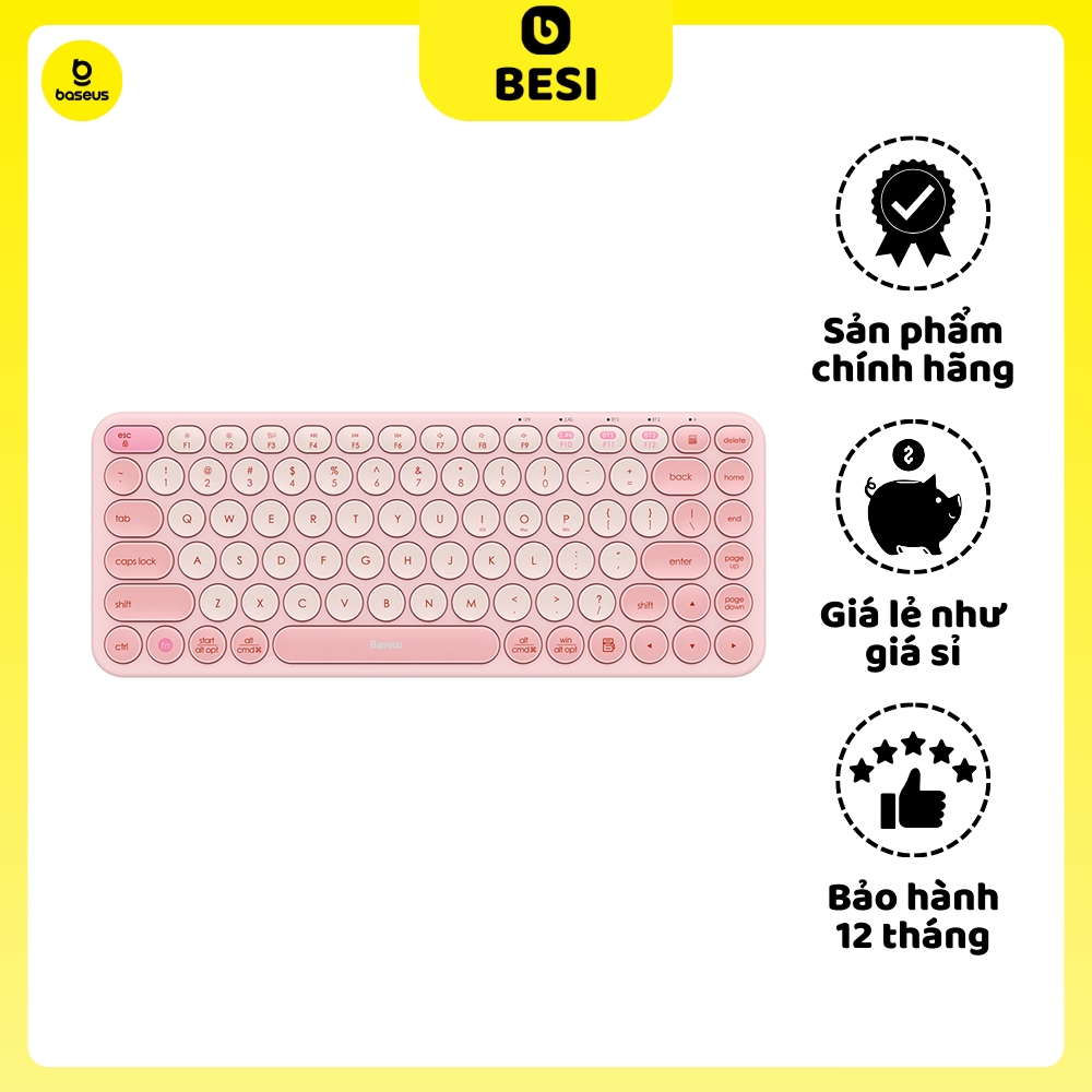 Bàn Phím Không Dây Kết Nối 3 Chế Độ OS-Baseus K01 Wireless Tri-Mode Keyboard