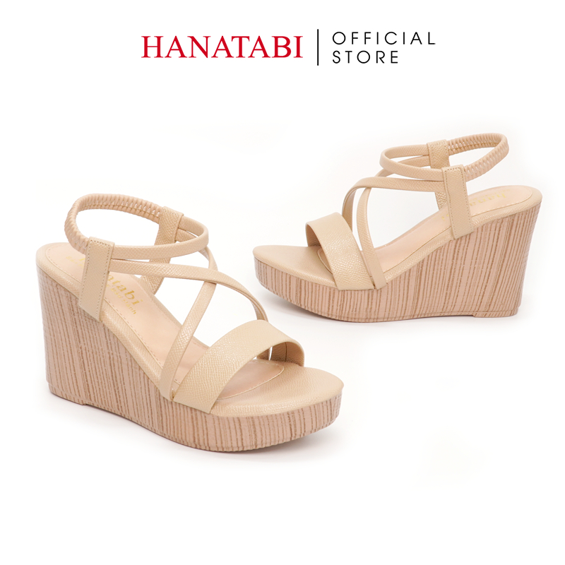 Sandal Nữ Hanatabi Quai Ngang Đế Xuồng Cao 9cm Mã HNSDX9F835