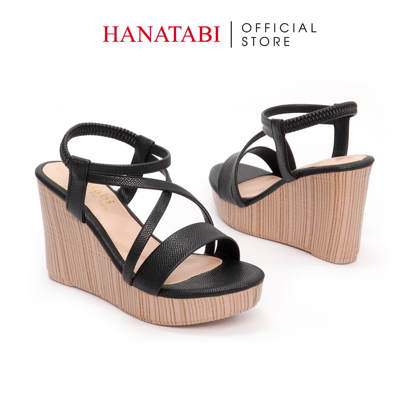 Sandal Nữ Hanatabi Quai Ngang Đế Xuồng Cao 9cm Mã HNSDX9F835