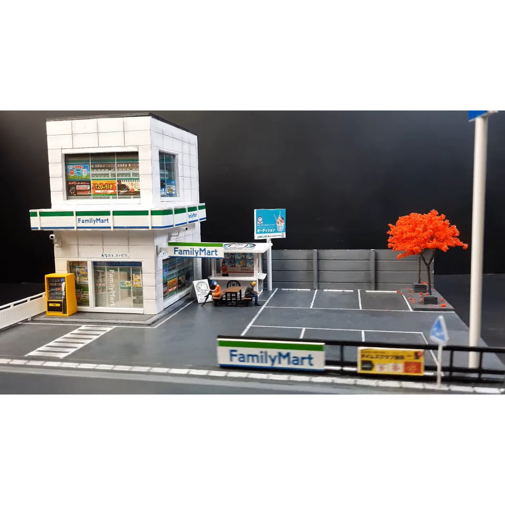 Bộ sa bàn cho xe mô hình 1/64 Familymart