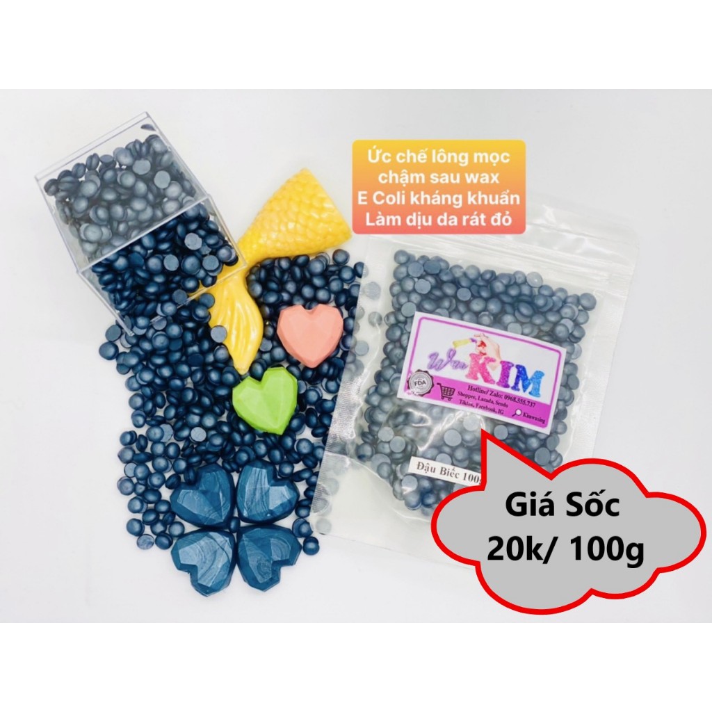 Sáp wax lông nóng Hard Wax Beans Wax 100g Siêu bám lông