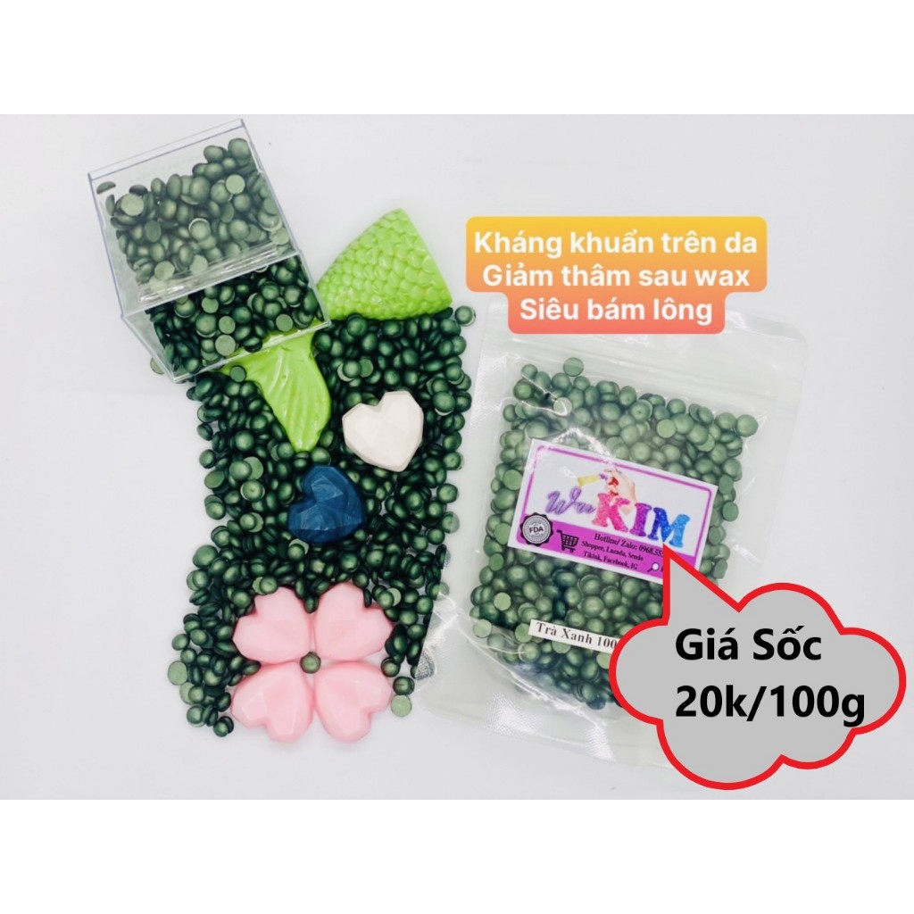 Sáp wax lông nóng Hard Wax Beans Wax 100g Siêu bám lông