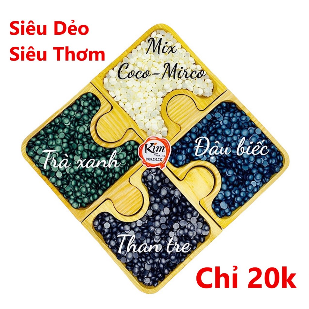 Sáp wax lông nóng Hard Wax Beans Wax 100g Siêu bám lông