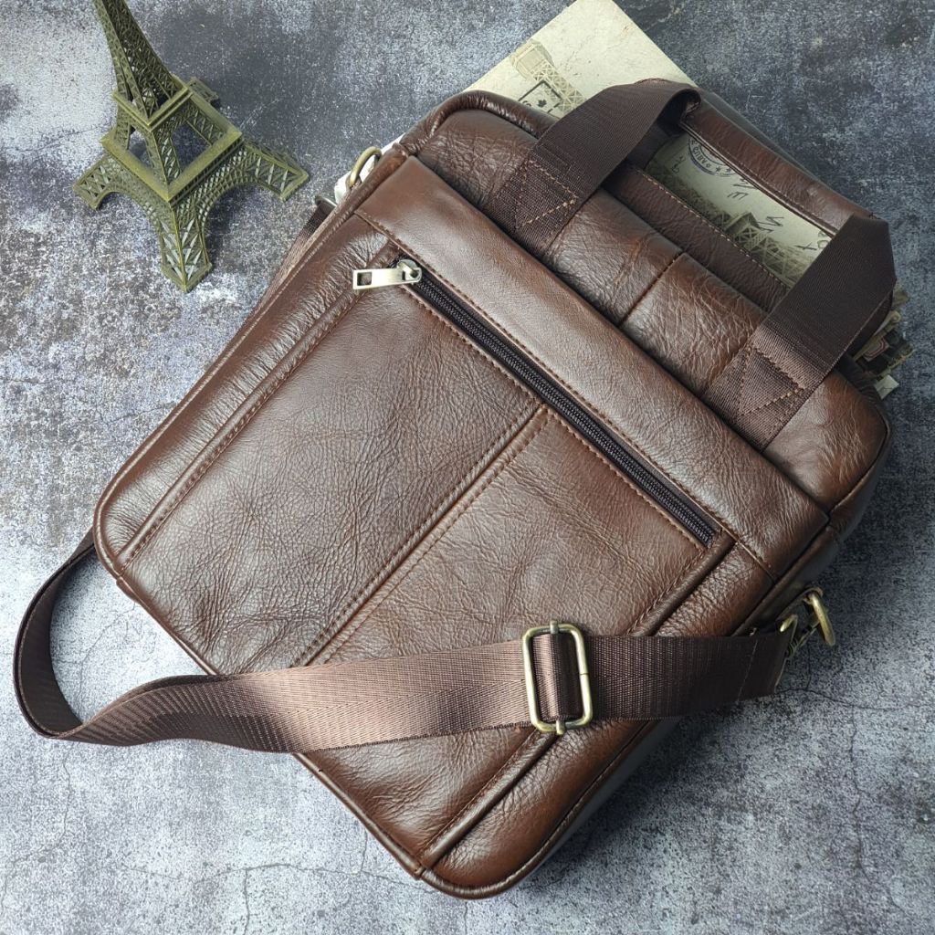 Túi đeo chéo nam; Túi công sở nam da bò thật TD124LEA  - 100% da thật, BH 3 năm