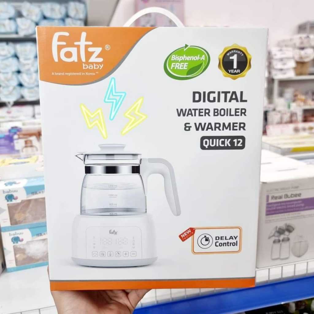 MÁY ĐUN NƯỚC VÀ HÂM NƯỚC PHA SỮA ĐIỆN TỬ QUICK 12 FATZBABY - FB3503HB