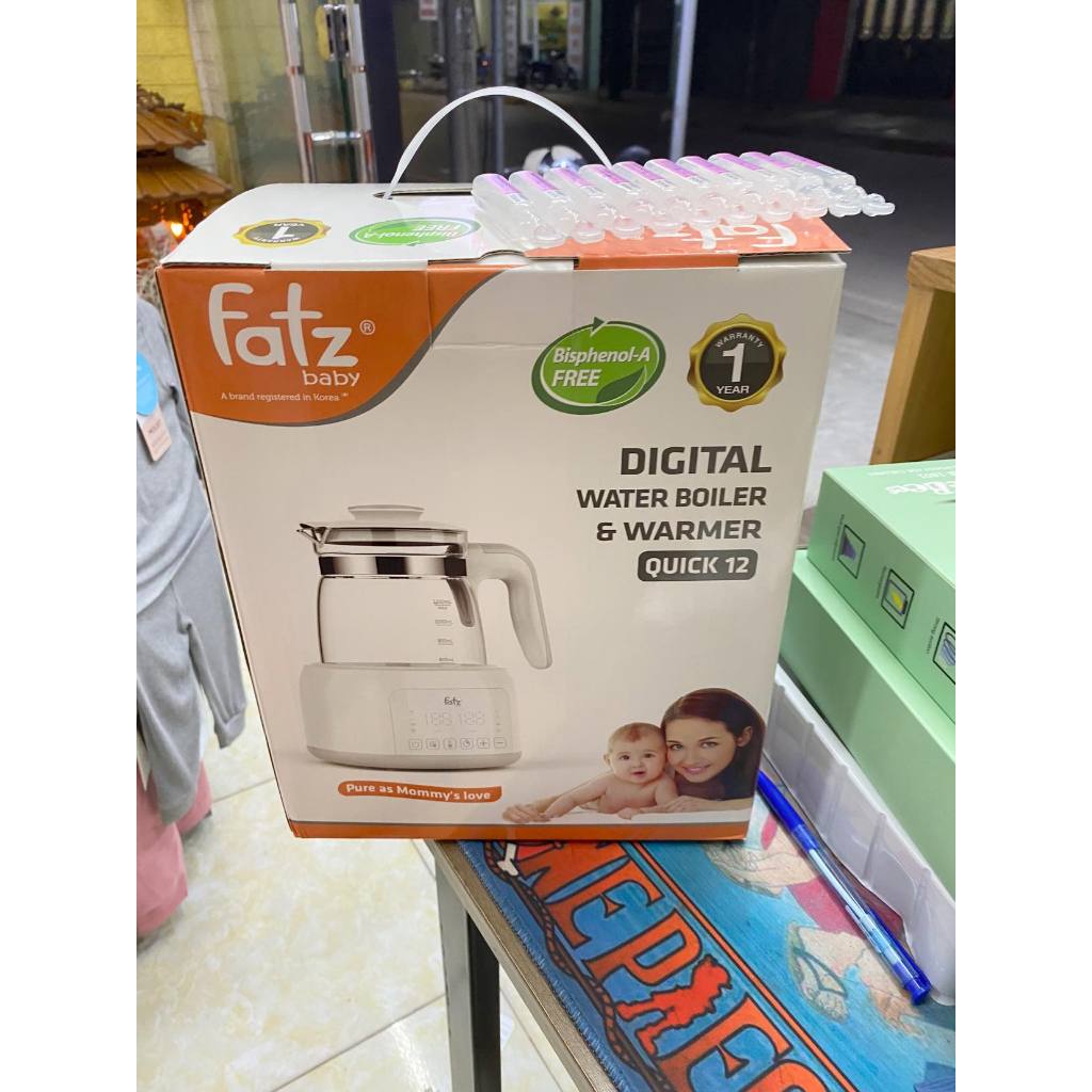 MÁY ĐUN NƯỚC VÀ HÂM NƯỚC PHA SỮA ĐIỆN TỬ QUICK 12 FATZBABY - FB3503HB