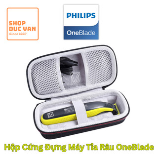  Hộp đựng máy tỉa râu Philips OneBlade Face QP2520 QP2530 có lớp lót nhung chống va đập tiện dụng mang du lịch 