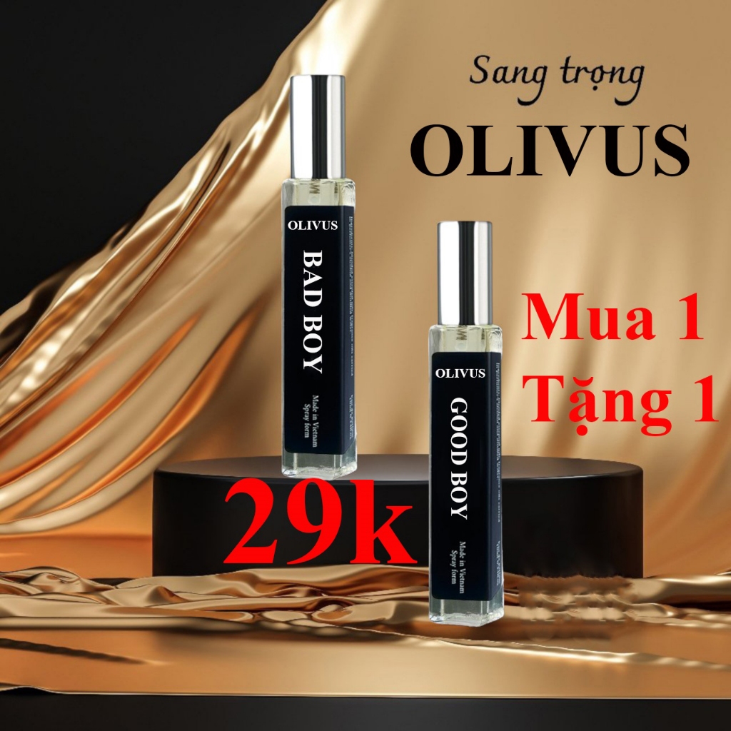 Nước hoa Nam OLIVUS Bad Boy, Good Boy, Sauvage Men 10ML cao cấp lịch lãm, sang trọng, nam tính, Lãng tử, Phong Trần