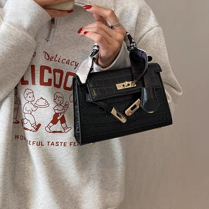 Faya - Túi quai xách T2089 da vân phối khăn đi tiệc sang trọng