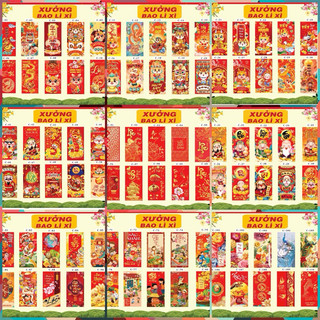 Combo 10 bao lì xì nhiều mẫu tết 2024
