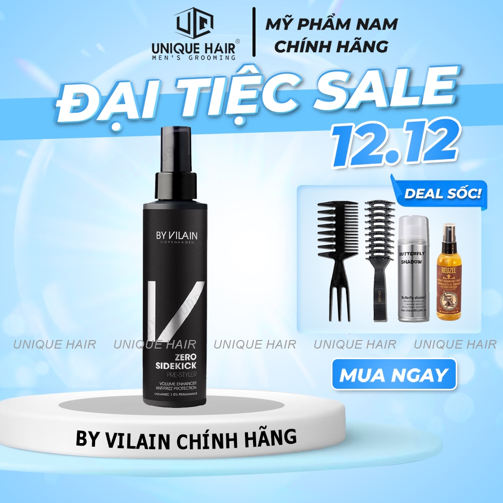 Xịt tạo phồng By Vilain SideKick Zero 155ml - new 2023 - Chính Hãng + Quà Tặng